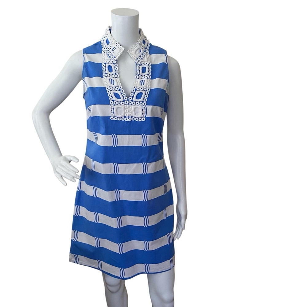 Sail To Sable Dress Size S Blue and White